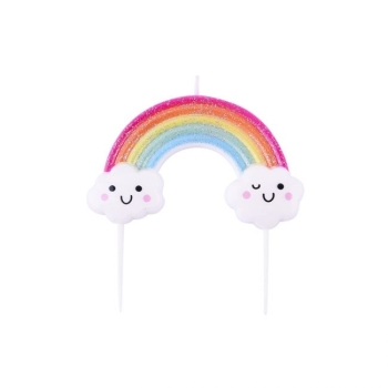 Candle Topper - Glitter Rainbow